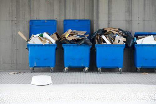 Professional cleaning and clearance equipment in use