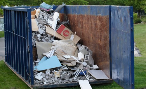 Before and after garage clearance in Redhill